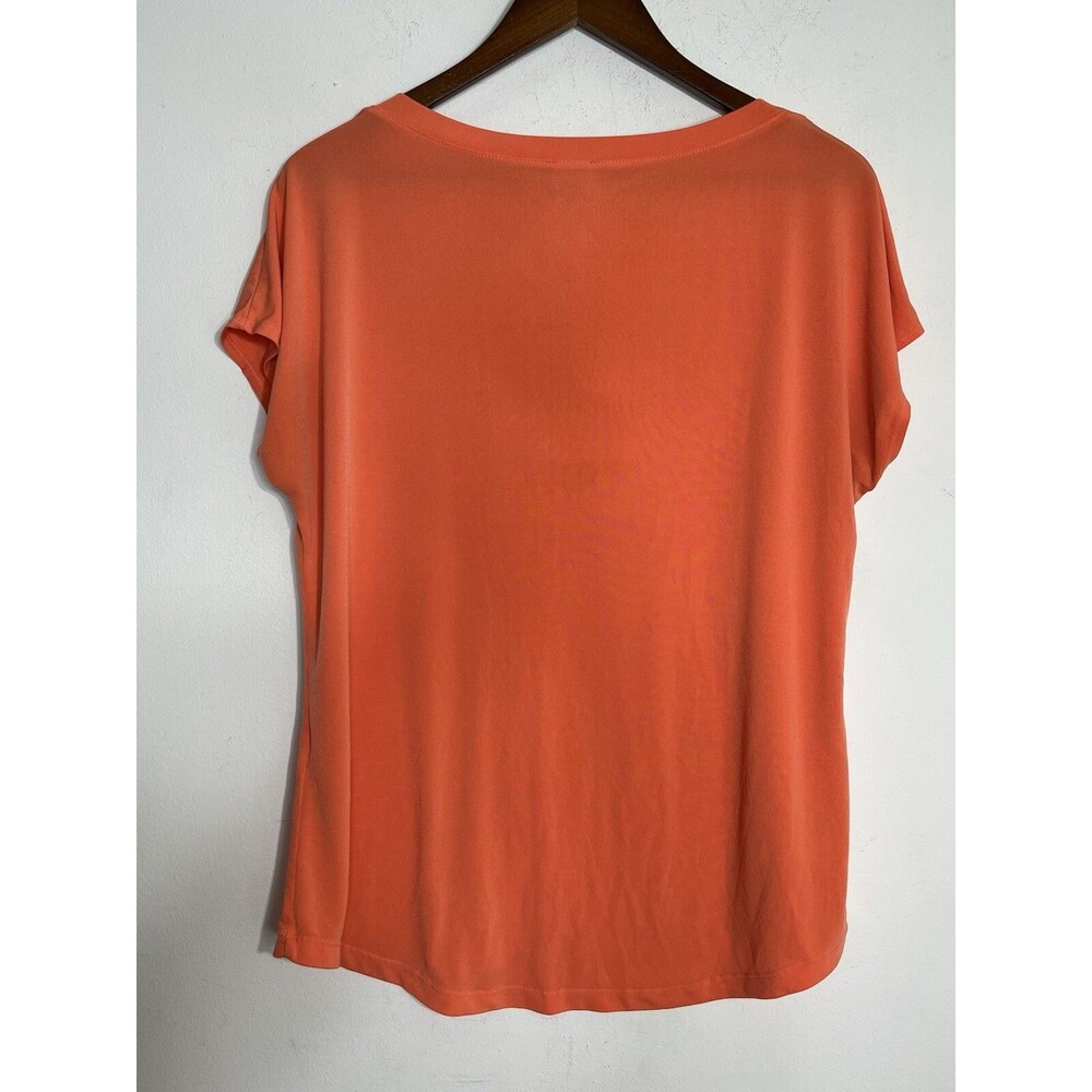 Chicos Orange Lava V Neck Shirt Womens 2 US L (13)